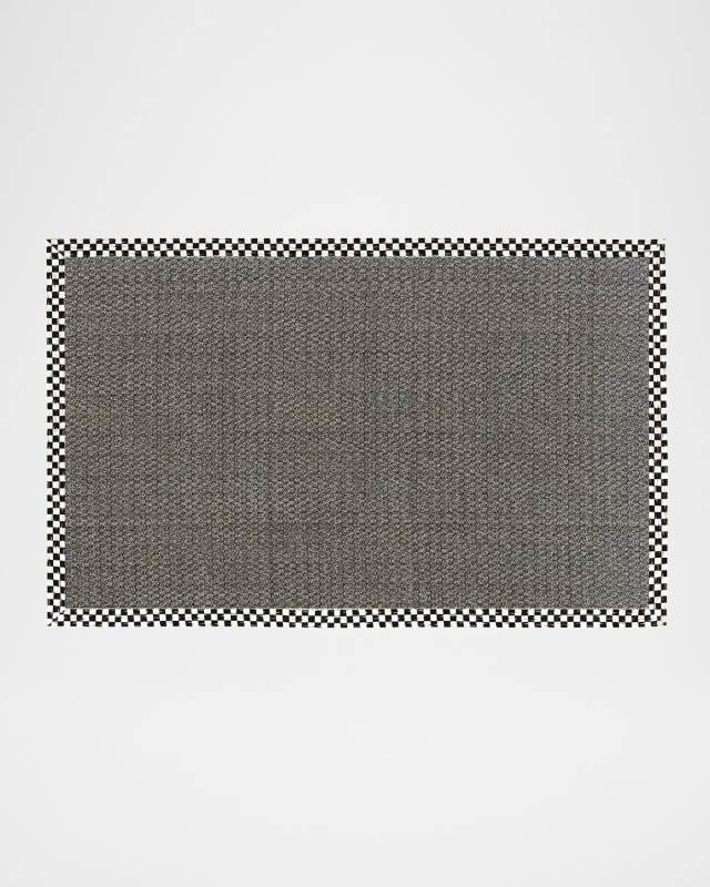 Courtly Check Grey Sisal Rug, 6' x 9'